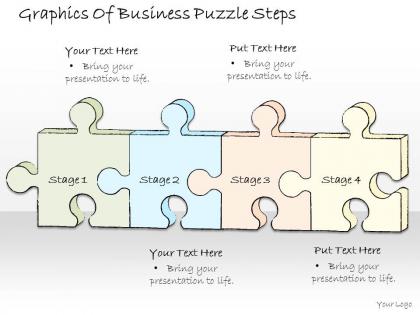 2502 business ppt diagram graphics of business puzzle steps powerpoint template