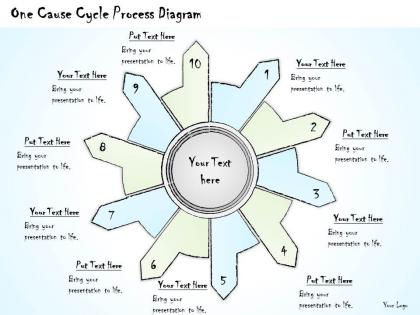 2502 business ppt diagram one cause cycle process diagram powerpoint template