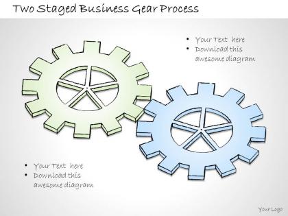2502 business ppt diagram two staged business gear process powerpoint template