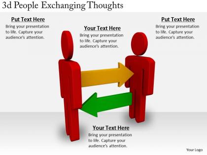 2513 3d people exchanging thoughts ppt graphics icons powerpoint
