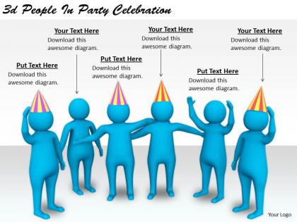 2513 3d people in party celebration ppt graphics icons powerpoint
