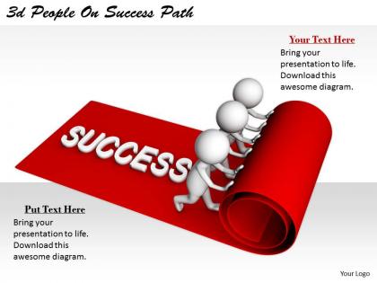 2513 3d people on success path ppt graphics icons powerpoint