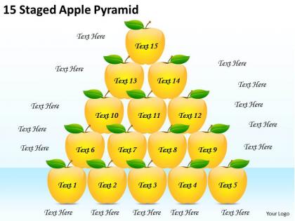 2613 business ppt diagram 15 staged apple pyramid powerpoint template