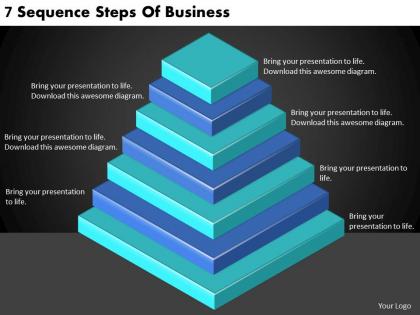 2613 business ppt diagram 7 sequence steps of business powerpoint template