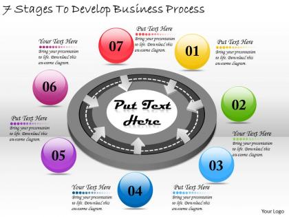 2613 business ppt diagram 7 stages to develop business process powerpoint template