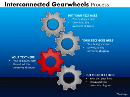 26 interconnected gearwheels process