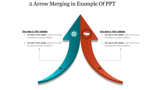 2 arrow merging in example of ppt