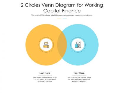 2 circles venn diagram for working capital finance infographic template