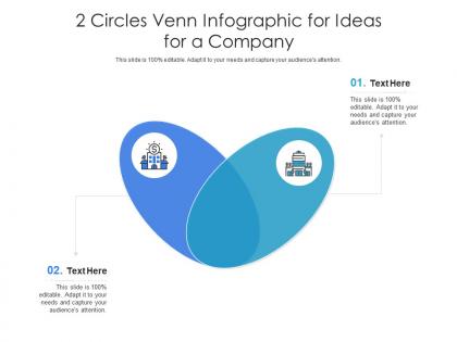 2 circles venn for ideas for a company infographic template