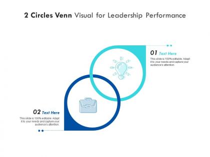 2 circles venn visual for leadership performance infographic template