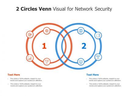 2 circles venn visual for network security infographic template