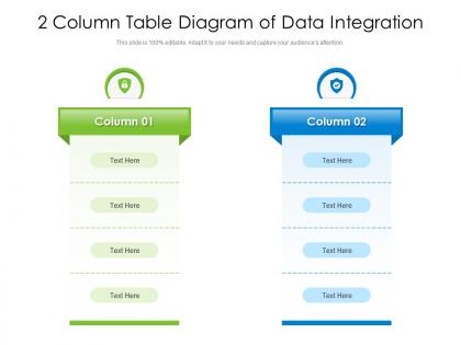 2 column table diagram of data integration infographic template