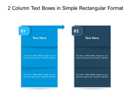 2 column text boxes in simple rectangular format