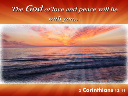 2 corinthians 13 11 the god of love and peace powerpoint church sermon