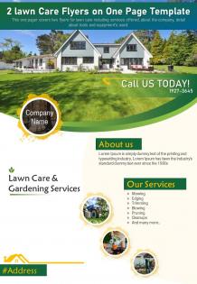 2 lawn care flyers on one page template 1 presentation report infographic ppt pdf document