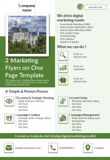 2 marketing flyers on one page template 2 presentation report infographic ppt pdf document