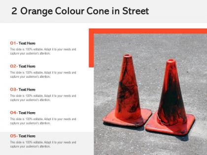 2 orange colour cone in street