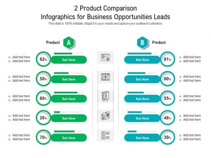 2 product comparison for business opportunities leads infographic template