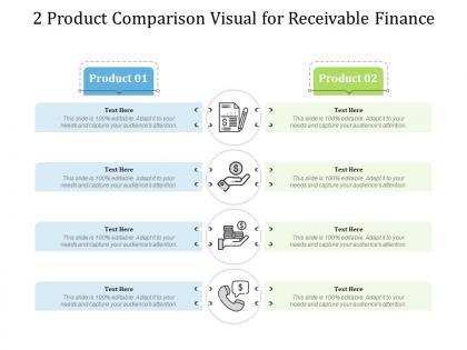 2 product comparison visual for receivable finance infographic template