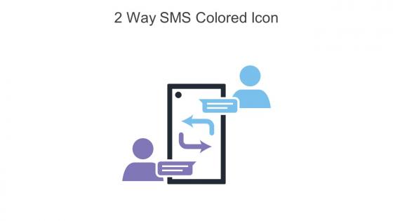 2 Way SMS Colored Icon In Powerpoint Pptx Png And Editable Eps Format