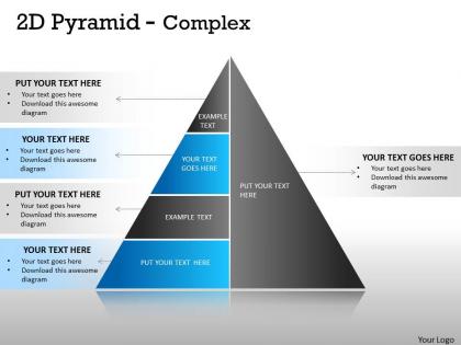 2d pyramid complex design with 5 stages
