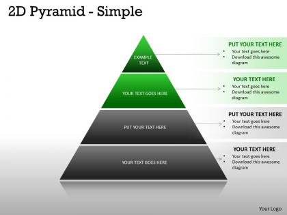 2d pyramid simple design with 4 stages
