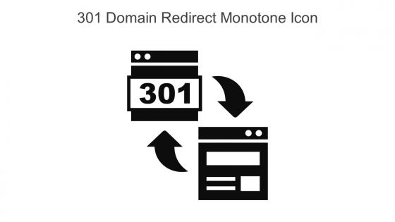 301 Domain Redirect Monotone Icon In Powerpoint Pptx Png And Editable Eps Format