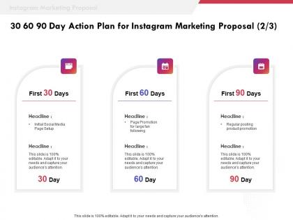 30 60 90 day action plan for instagram marketing proposal ppt powerpoint presentation influencers