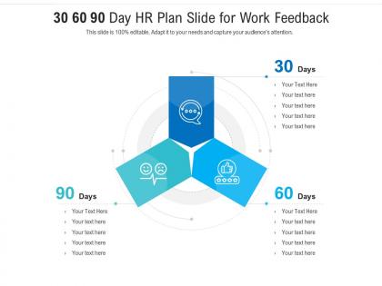 30 60 90 day hr plan slide for work feedback infographic template