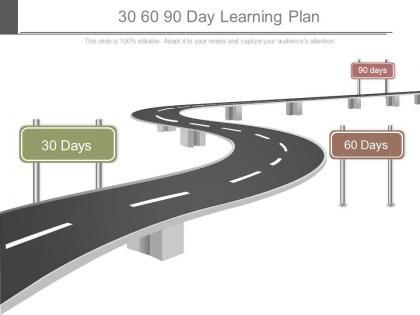 30 60 90 day learning plan ppt slides