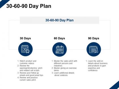30 60 90 day plan industries business ppt powerpoint presentation slides styles