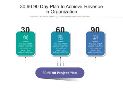 30 60 90 day plan to achieve revenue in organization infographic template