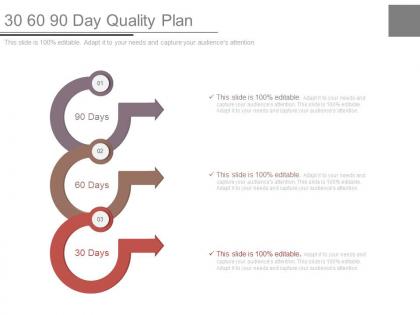 30 60 90 day quality plan ppt slides