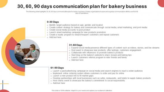 30 60 90 Days Communication Plan For Bakery Business
