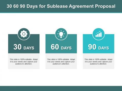 30 60 90 days for sublease agreement proposal ppt powerpoint presentation icon skills