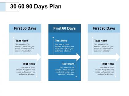 30 60 90 days plan arrows f460 ppt powerpoint presentation outline design ideas