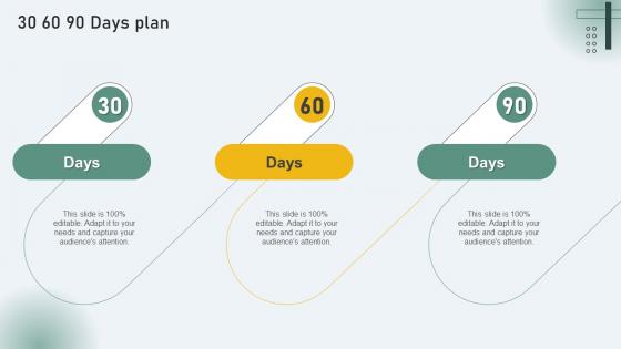 30 60 90 Days Plan Business Nurturing Through Digital Adaption Ppt Slides Background