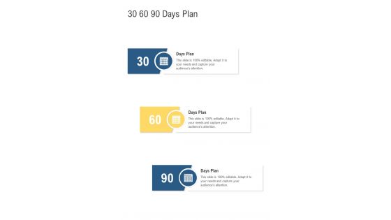 30 60 90 Days Plan Cleaning Services Proposal One Pager Sample Example Document
