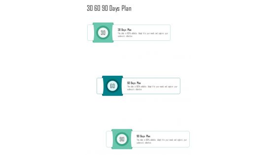 30 60 90 Days Plan Construction Proposal Template One Pager Sample Example Document