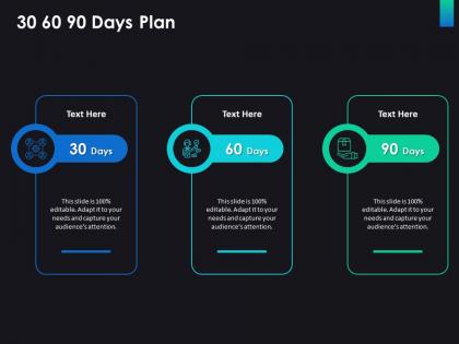 30 60 90 days plan consulting ppt introduction