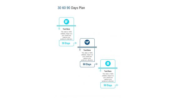 30 60 90 Days Plan Corporate Recruitment Agency Proposal One Pager Sample Example Document