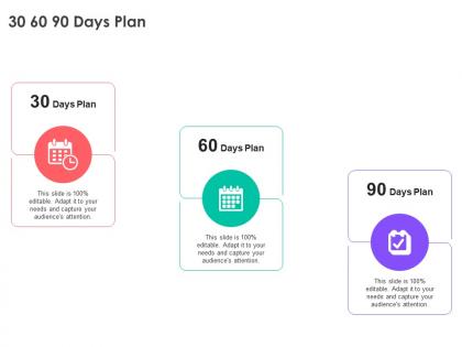 30 60 90 days plan crunchbase investor funding elevator ppt model files