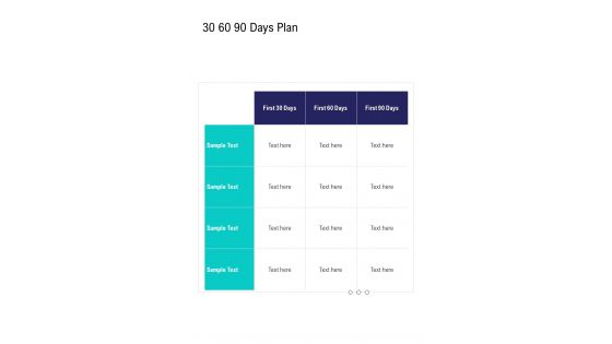 30 60 90 Days Plan E Mail Marketing Proposal One Pager Sample Example Document
