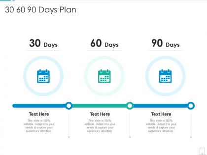30 60 90 days plan fintech startup investor funding elevator ppt infographics