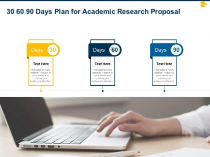 30 60 90 days plan for academic research proposal ppt powerpoint infographics