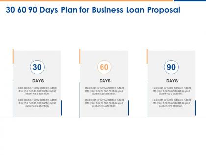 30 60 90 days plan for business loan proposal ppt powerpoint presentation good