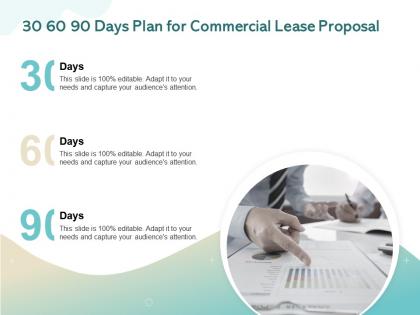 30 60 90 days plan for commercial lease proposal ppt powerpoint presentation styles example