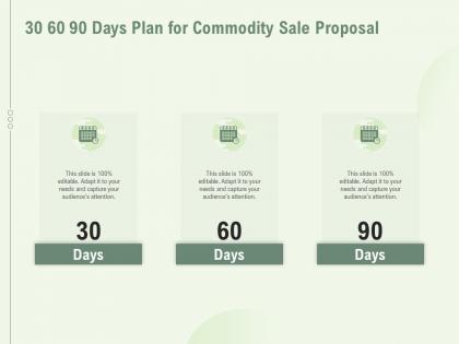 30 60 90 days plan for commodity sale proposal ppt powerpoint presentation gallery