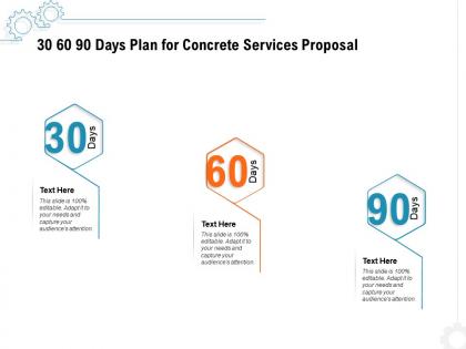 30 60 90 days plan for concrete services proposal ppt powerpoint presentation file portfolio