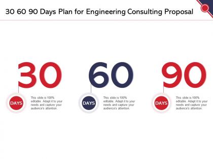 30 60 90 days plan for engineering consulting proposal ppt powerpoint presentation model show